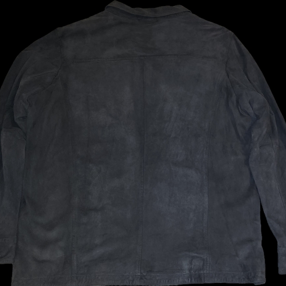 100% Suede Ash Gray Shirt Jacket M - Picture 3 of 7